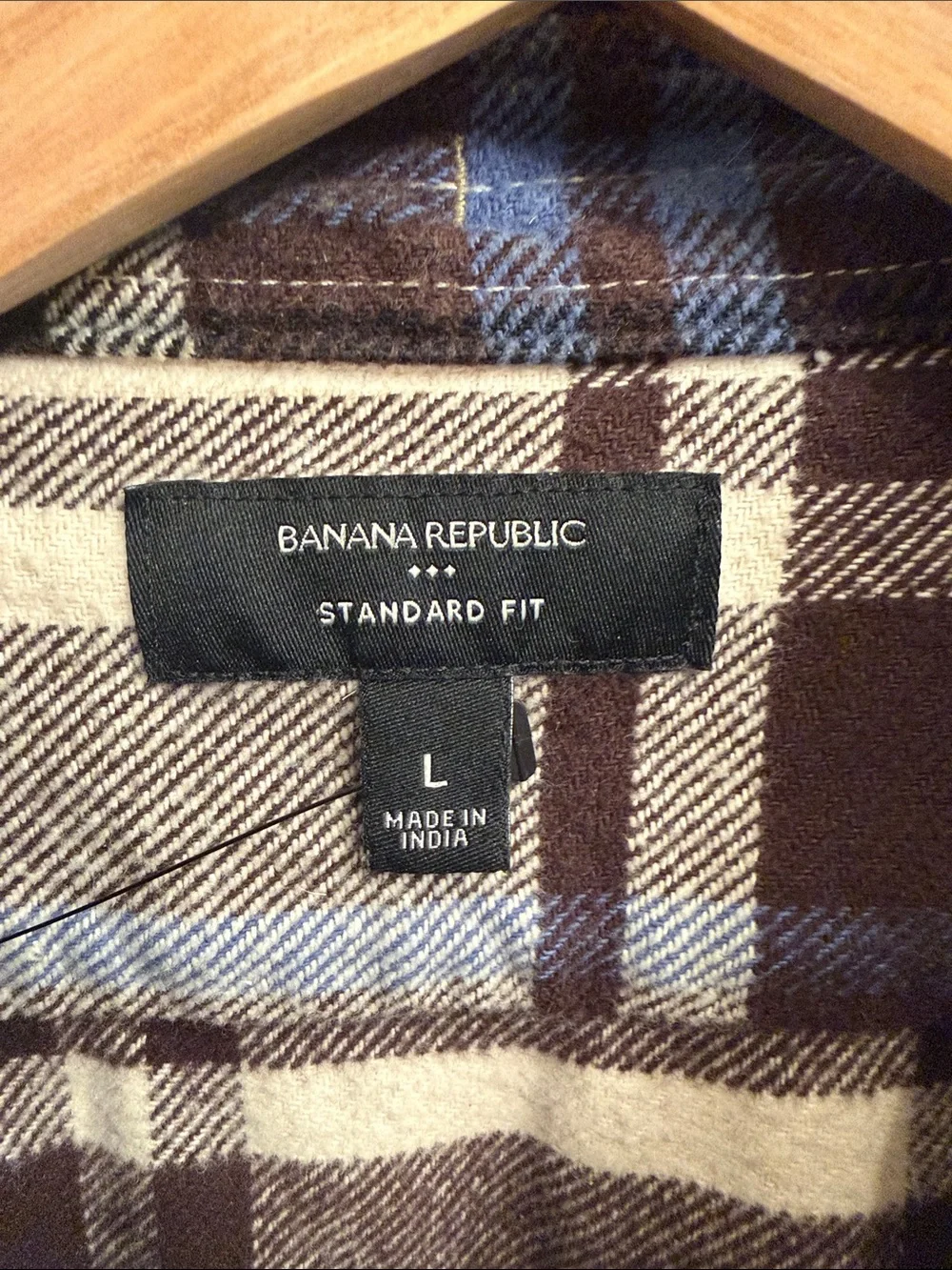 Banana Republic plaid button